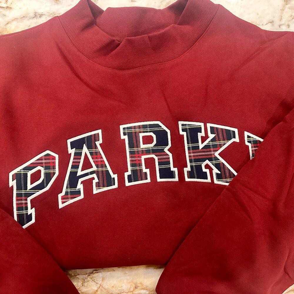 Parke Holiday Plaid Varsity Mockneck XXL NWT Christmas